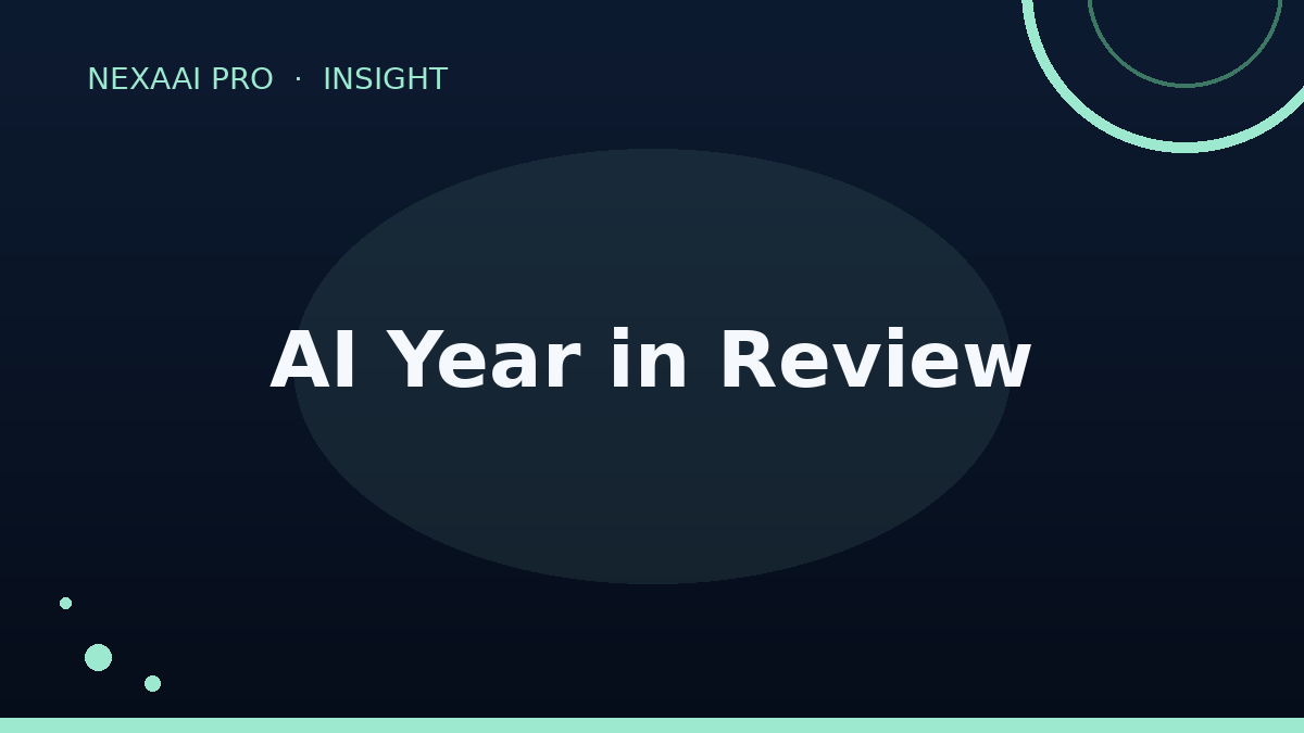 AI news December 2026 year in review illustration